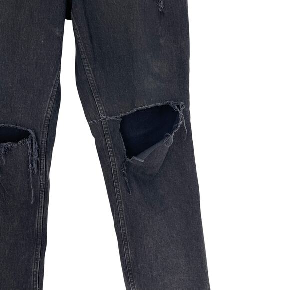 Abercrombie & Fitch 90s Ultra High Rise Straight Jeans Black Size 30 / 10 SHORT - Picture 5 of 8
